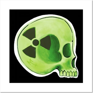 Radioactive Green Skull Posters and Art